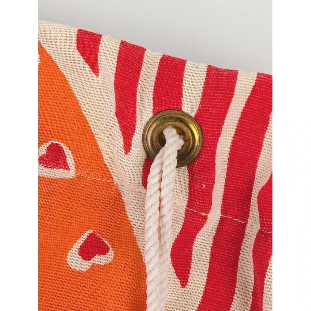 Vintage 1970s Raggedy Ann & Andy Pacific Drawstring Laundry Bag Faux Patchwork